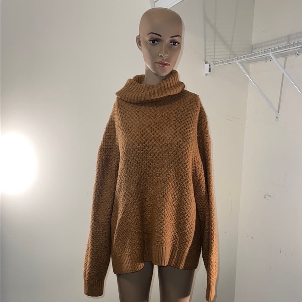 Denver Hayes Warm Tan Cowl Neck Sweater (#34)